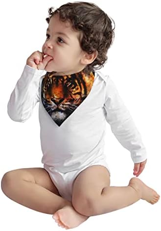 Austenstern Pamuk Baby Bibs Portret Tiger Lice Baby Bandana Drool Bibs Theeth Food Bib