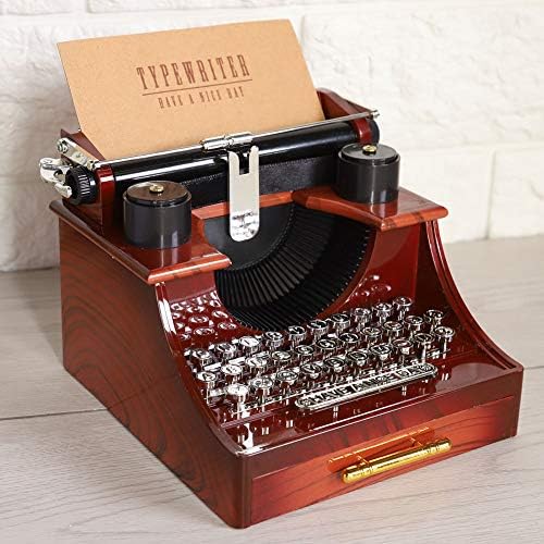 Nwejjron Music Box, Muzički player Desktop pisaći strojevi Mehanički vintage za muzički poklon