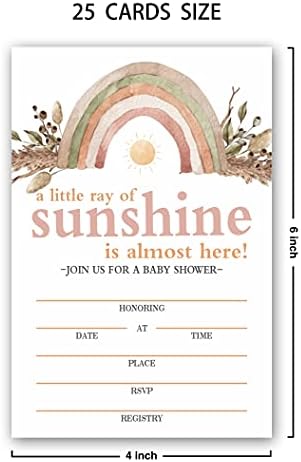Rainbow Baby Shower pozivnica Set, Knjige za bebu, Hvala, pelena Tombola, Rainbow popunite pozivnice kartice, svaki dizajn 25 kartice & koverte –