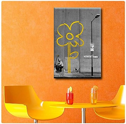 Alonline Art - Cvijet od bankcije | Ispis na zidnoj naljepnici Vinil Decal | 24 x36 - 61x91cm | Zidna umjetnost