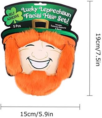 SOIMISS 2pcs Leprechaun Facial Hair Set St. Patricks Day Facial Hair đumbir Costume lažni brkovi brada obrve