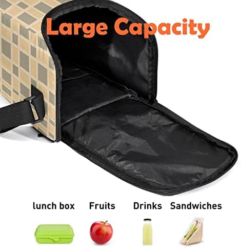 NigelMu torba za ručak za žene i muškarce,nepropusna kutija za ručak,apstraktni Retro šareni prugasti uzorak,prenosiva kutija za ručak za školsku putnu kancelariju