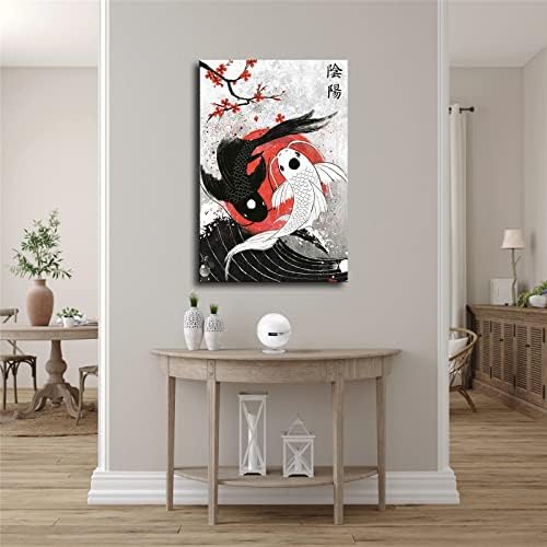 Japanski Koi riba Yin Yang Home Decor slika spavaća soba kuhinja Art platno dekor Art Poster i estetika zid Art