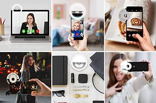 LeCuy Clip na LED Selfie Ring Light | USB Punjivo | višenamjenski LED blic | Podesiva Svjetlina