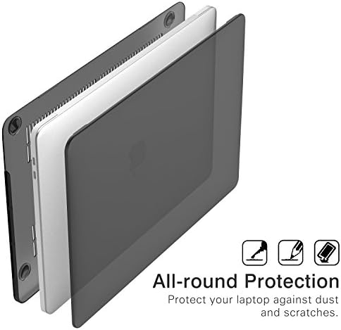 Moko Case Fit MacBook Pro 13 -2020 m1 Chip objavljen A2289 / A2251 / A1989 / A1706 / A1708, TAKU SLUČAJ SLim PC zaštitni poklopac za najnoviji pro 13 inčni, prozirni crni