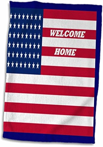 3Droza Florene Patriotic - USA zastava sa dobrodošlim kućama - Ručnici