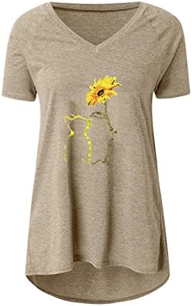 Annhoo kratki rukav 2023 Odjeća Trendy pamučna grafička majica bluza za teen djevojke Ljeto Fall