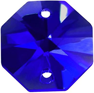 uxcell 50kom tamnoplave osmougaone kristalne perle kapi Privjesci za lustere dekoracija za DIY svjetlosni Pribor 14x7. 7mm
