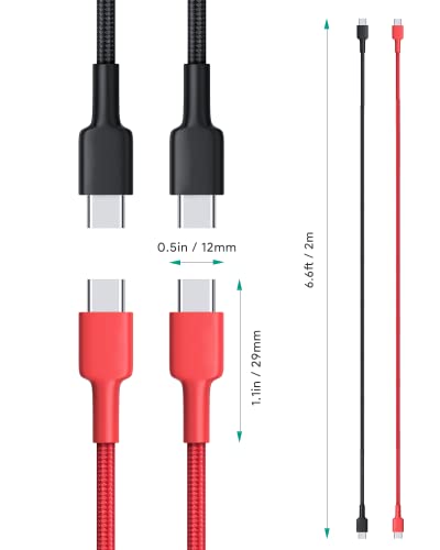 bilo koji način USB-C do C kabl 6.6 ft 2-paket, 60W kabl za brzo punjenje, 6.6 foot USB Type-C kabl