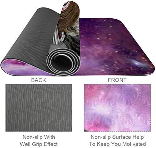 Siebzeh Cat Star Sky Premium Thick Yoga Mat Eco Friendly Rubber Health & amp; fitnes non Slip