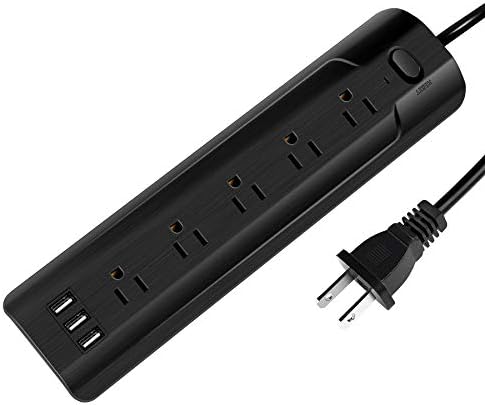 Power Strip 2 krak, 2 krak 3 krak 5-Izlazni Adapter sa 3 USB porta 6.6 Ft Produžni kabl, utičnica USB punjač