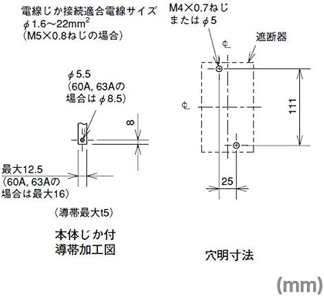 MITSUBISHI električni NV63-CV 2p 5a 30MA prekidači za curenje zemlje NN