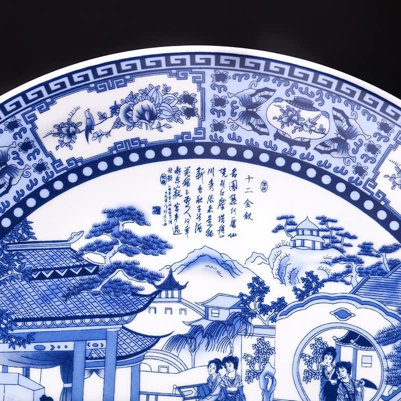 CZDYUF porculanski antikni porculanski viseći tanjur ukrasni ornament Novi kineski stil dnevna soba