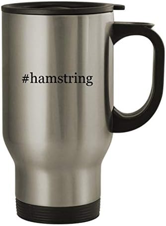 Knick Klack Pokloni #hamstring - 14oz hashtag od nehrđajućeg čelika putnička kafa, srebrna