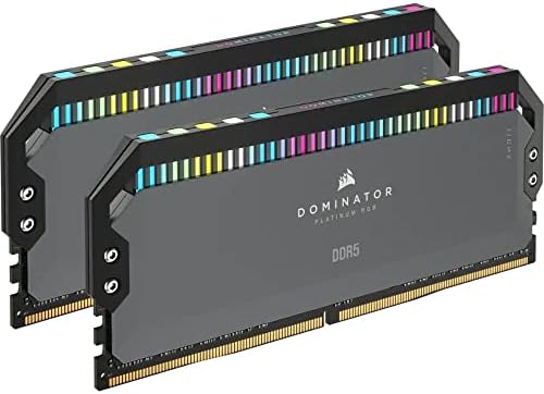 CORSAIR DOMINATOR PLATINUM RGB DDR5 RAM 64GB 6000MHz C40-40-40-77 1.35 V AMD optimizirana memorija računara Cool Grey