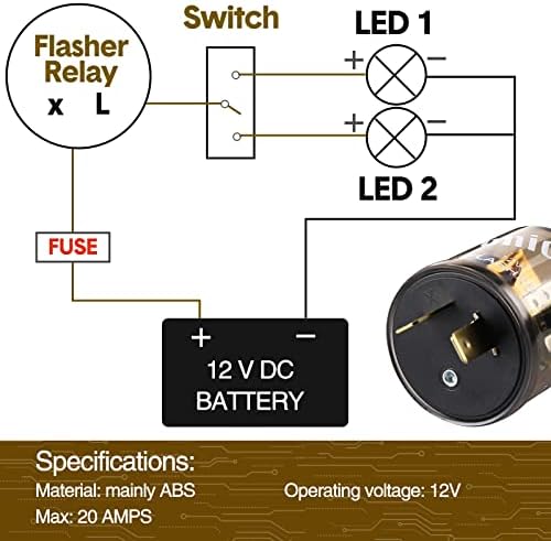 2 kom 12V 2-pin elektronski signal lajfera relej dva prong kolu LED lampica za teške carine 2-polni kompatibilni
