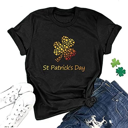 Cggmvcg St Patricks dan košulja žene ženske St. Patricks dan pismo Print vrhova kratki rukav dame St