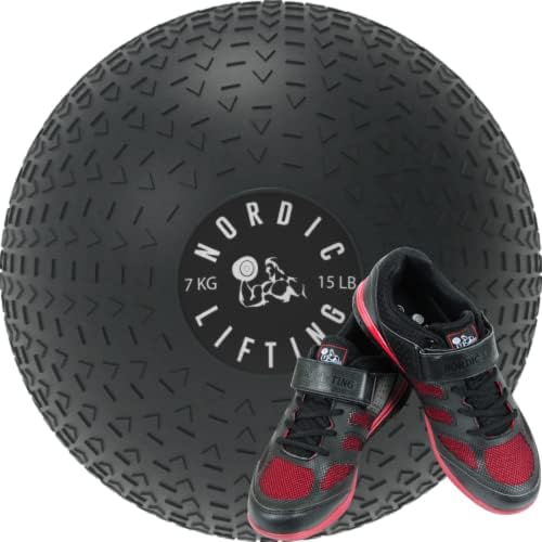 Nordic Lifting Slam Ball 15 lb paket sa cipelama Venja veličina 8.5-Crno crvena