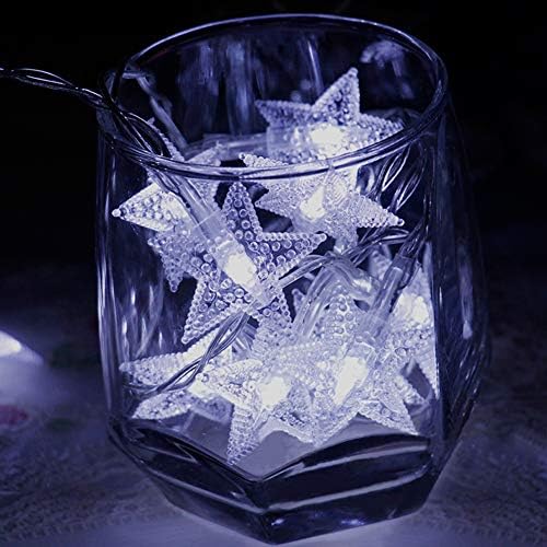 Twinkle Star 100 LED Star žičana svjetla, Plug in fairy žičana svjetla vodootporna, Produživa za unutrašnju, vanjsku, svadbenu zabavu, božićnu jelku, Novu godinu, Uređenje vrta, Bijela