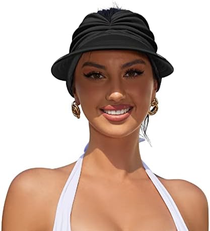 Žene sunce vizir šešir širokim rubom Ljeto Sun Hats Upf 50+ UV zaštita plaža šešira Sklopivi golf vizir