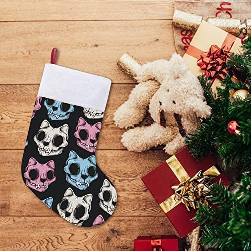 Mačka lubanje božićne čarape božićne čarape torbice Kućica Porodični Xmas Decor