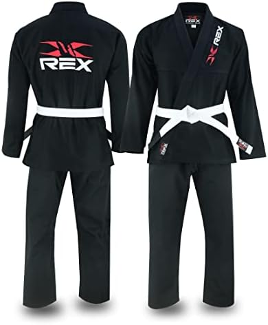 Rex Sports Brazilski Jiu Jitsu, za muškarce i žene Bjj GI Grappling Kimonos Lagan bijeli pojas