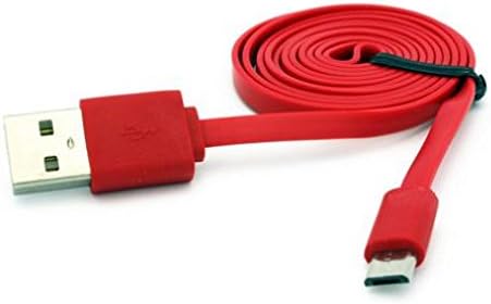 6ft USB kabl sa ravnim crvenim MicroUSB punjačem kabl za napajanje kompatibilan sa LG Aristo - Aristo