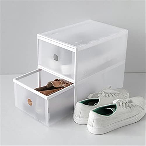 Brewix zaklopke za odlaganje cipela za ormar za cipele 6pcs Box Clear Clear Clear Spremi za skladištenje cipela Dame Muškarci Plastična obuća Organizator kutija 27.5x18x11.5cm