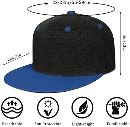 Snapback kape za muškarce - klasični hip hop stil pune boje ili dvotonski bejzbol kapa