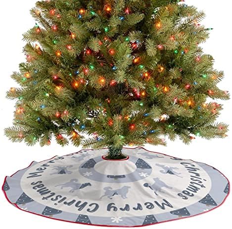 Snow Xmas Tree suknja, božićni pas Silhouette stablo mat, 30 x 30 Božićni Xmas ukrasi mat za zatvorene zabave na otvorenom Božićne ukrase