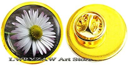 Daisy Cvetni pin, Brošnjak sa cvijećem, Nakit prirode, Botanički broš, Daisy Photo Glass Dome PIN,