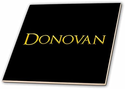 3drose Donovan popularno ime za dječake u Americi. Žuta na crnoj amajliji-pločicama