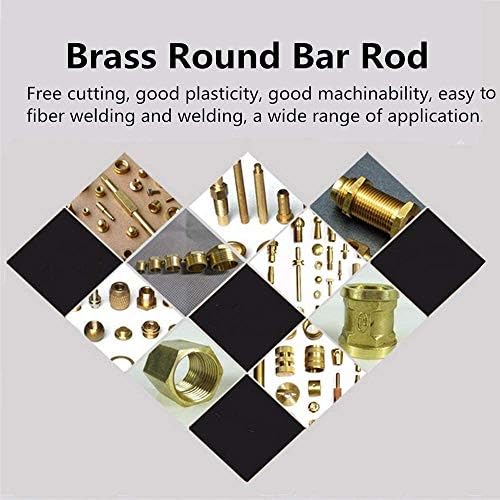 NIANXINN Brass Rod Brass okrugli štap 200mm / 7. 87inch H59 Cu bakar metalni čvrsti Bar diy