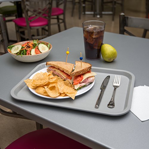 Carlisle FoodService proizvodi CT121623 Café Standard Cafeteria / Fast Food Tray, 12 x 16 & # 34;, siva