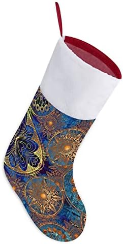 Vraćanje drevnih načina Božićne čarape Xmas Tree Kamin Viseći čarape sa kratkim ukrasom plišanog manžetne za kućni odmor