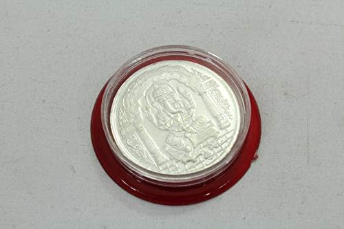 Rajasthan Gems Religiozni 999 Fini srebrni novčić Indija Bog Lord Ganesha OM sa poklonom okvira