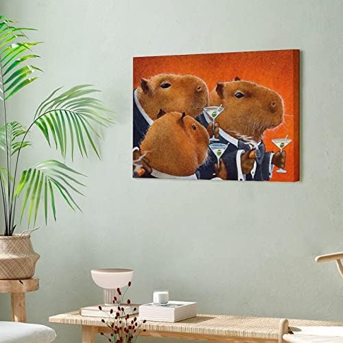 Kawaii Poster Capybara Club poster Art Poster Wall Art slike platno zidni dekor Kućni dekor dnevni boravak
