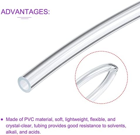 Dmiotech 4mm ID 6MM od Clear PVC cijevi Fleksibilna prozirna crijeva Vinilna cijevi za vrtnu cijev za vodu, ulje zračne cijevi, 10m dužine