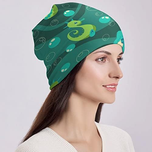 Baikutouan Green Pretty Mermaid Print kapice za muškarce žene sa dizajnom Lobanja kapa