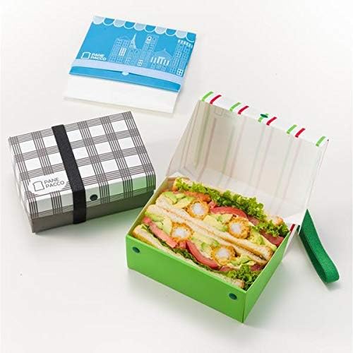 Sklopiva kutija za sendviče za višekratnu upotrebu / prugasta zelena i crvena