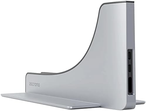 Ascrono vertikalna sredina za priključnu stanicu | Kompatibilan sa Apple MacBook Pro 14 inča, 2021 m1 i 2023 m2, sa Magsafe utikačem | 2x USB-C priključak Thunderbolt-4 kompatibilni pristanište