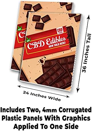 CBD Edibles 4mm valovita Plastična ploča, grafika primijenjena na 1 stranu