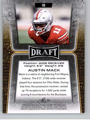 2020 LEFT CRT # 19 Austin Mack RC - Ohio State Buckeyes NM-MT NFL Fudbalska karta