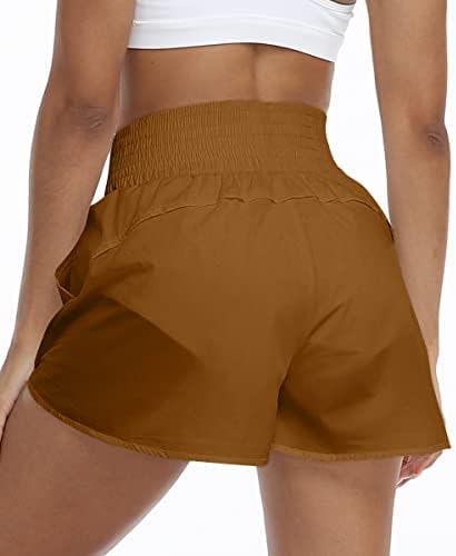 Automeket ženske atletske kratke hlače visoke strukske kratke hlače za teretanu kratke hlače Casual Comfy sportske kratke hlače sa džepovima 2023