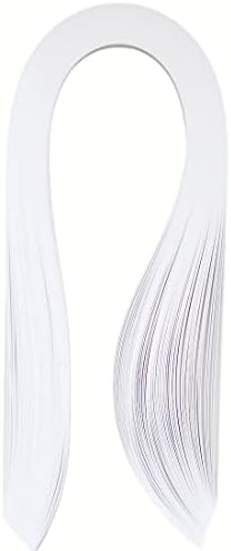 Odetojoy White Quilling papirne trake 5mm za zanatske papirne trake za papir Set-120pcs, 52cm