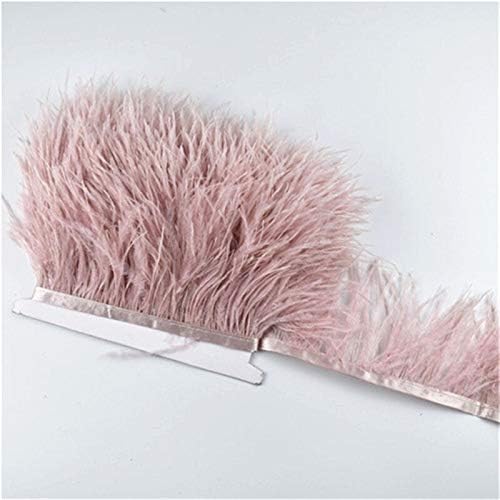 5-10meters koža Pink nojeva pero Trims suknja traka širok / 8 - 10cm perje za zanate vjenčanje perje ukras-10
