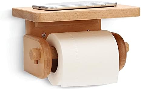 Omoons ručnik za ručnike Kupatilo Držač za kolut drveni kreativni toaletni držač za držač zida viseći toaletni papir