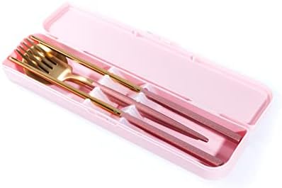 Islandoffer Premium prenosivi Setovi posuđa od ružičastog zlata od nerđajućeg čelika sa 1x kutijom, 1x kašikom, 1x viljuškom i 1x štapićima za jelo