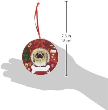 Pekinezer Božić Ornament Vijenac U Obliku Lako Personalizirane Odmor Ukras Unique Pekinezer Lover Pokloni