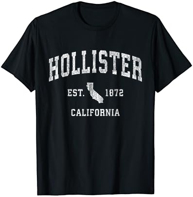 Hollister California CA Vintage State Atletic Stil Majica